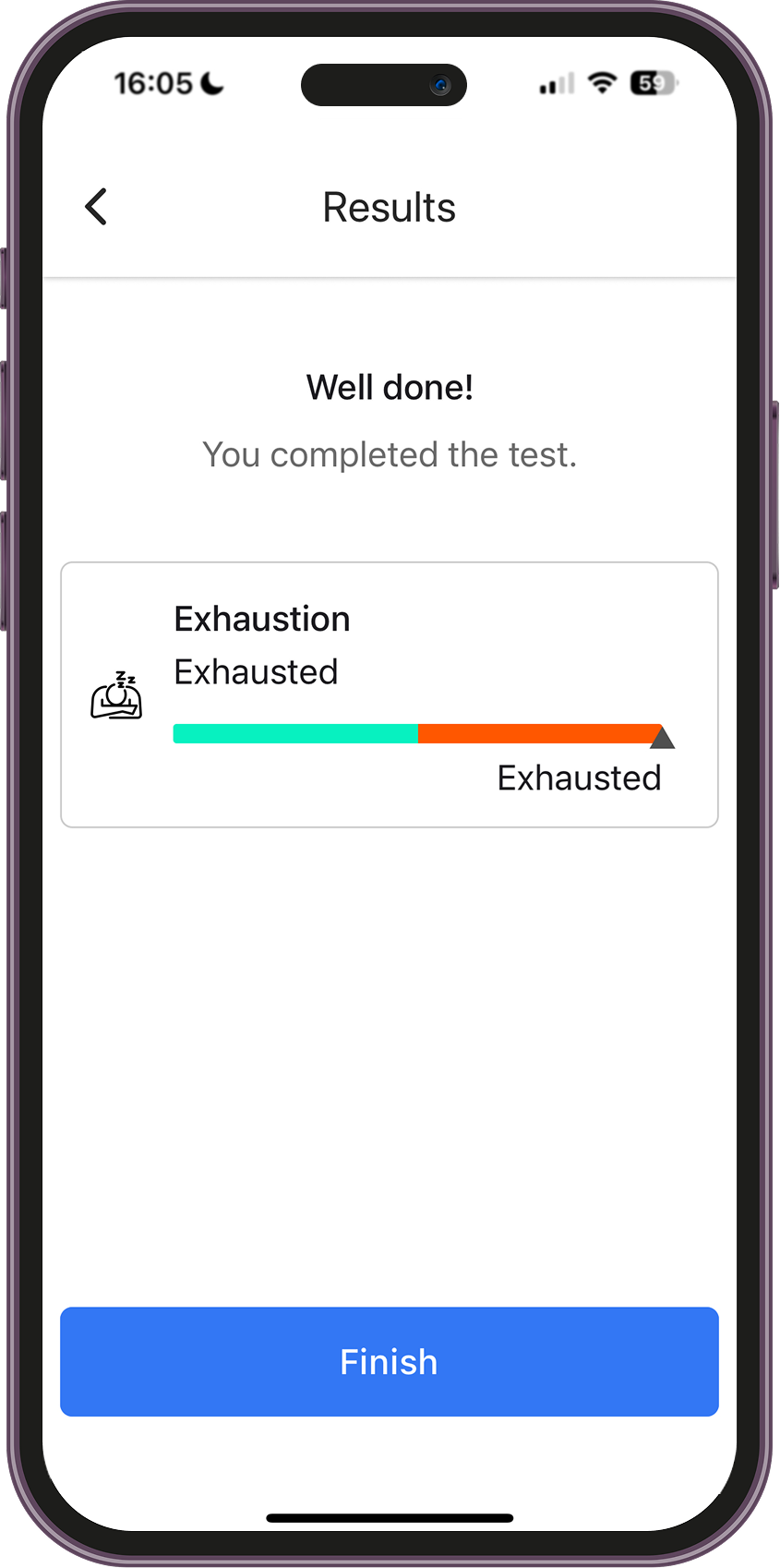 Exhaustion questionnaire 3