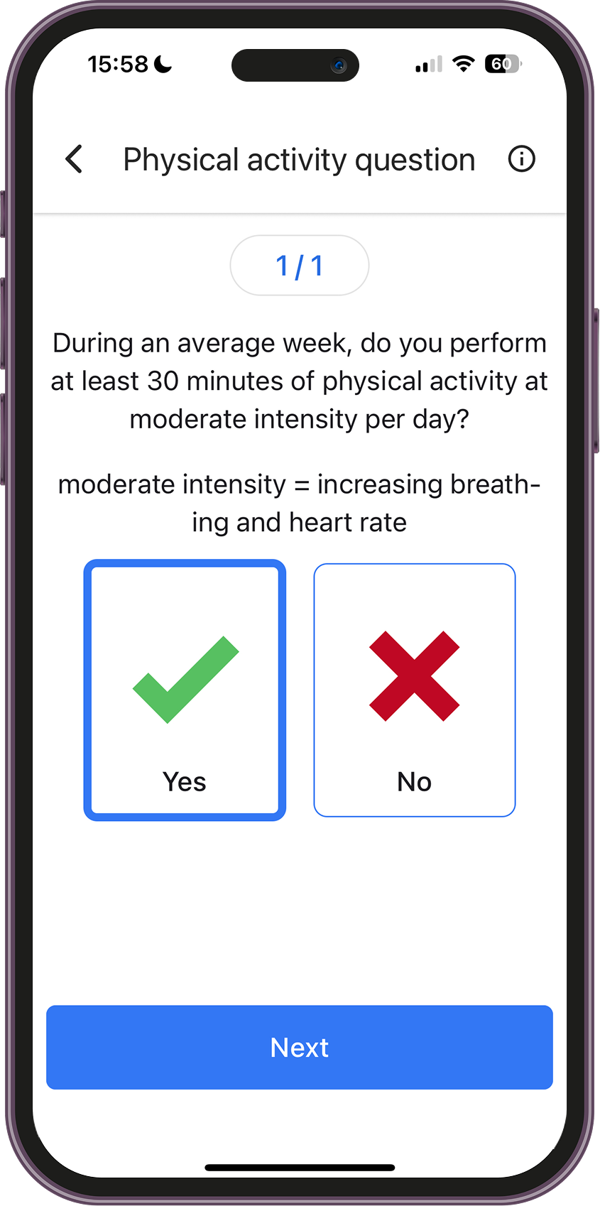 Physical activity questionnaire 2